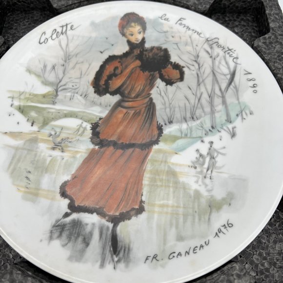 Colette The Sportswoman of 1890 Collectible Plate Women of the Century 1976 - Picture 3 of 8